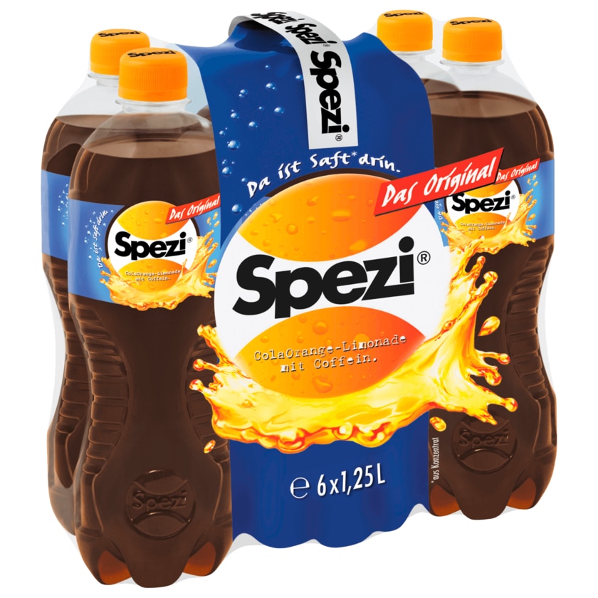 Spezi Cola Orange Limonade mit Coffeine 6x1,25ml